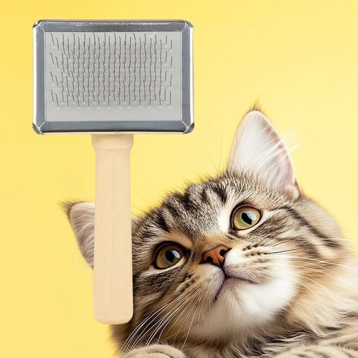 General pet combing, knot-opening and hair care, anti-static stainless steel needle comb, smoothing and durable pet comb - large size - 1 pc