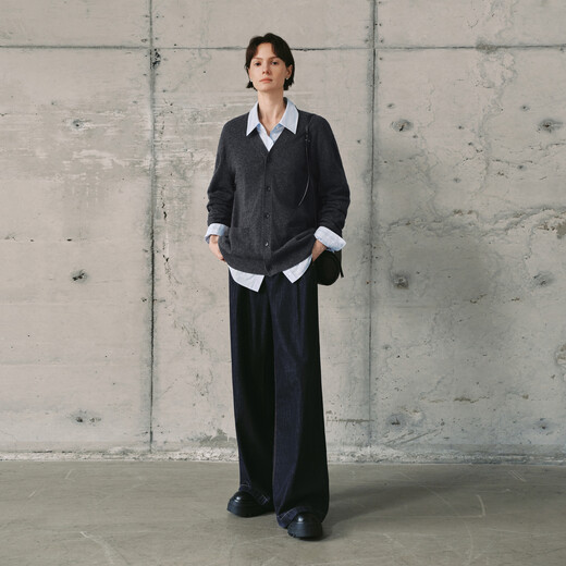 Mai Meng MM Mai Meng casual sweater sweater tops for men and women, same style for couples 25 winter new style 9GB930691, same style for men and women - clip flower camel 9GB930691 S