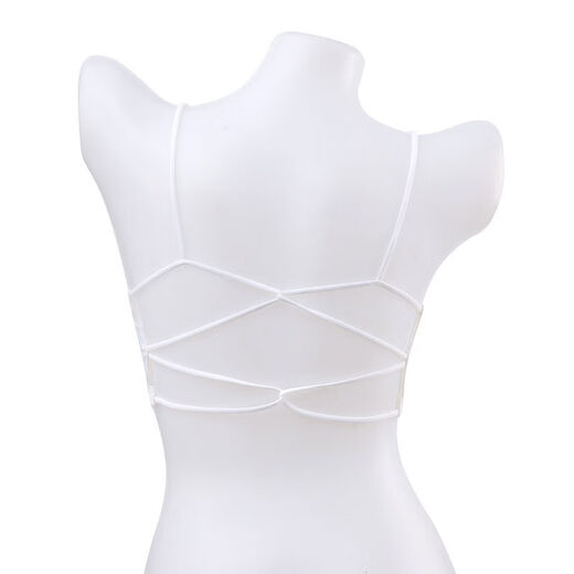 Internet celebrity breathable ice silk seamless chest wrap anti-exposure hollow cross beautiful back camisole tube top underwear for women white one size