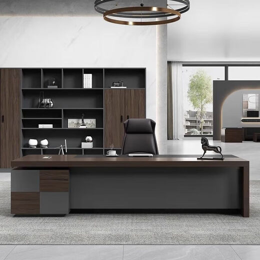 Office desk and chair combination boss desk manager light luxury modern executive desk office furniture 1.6m boss desk