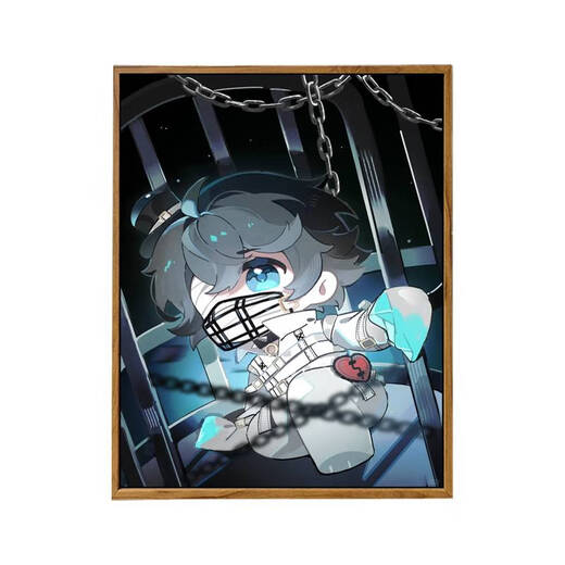He Jian Gongdanzi Party Escape from the Horror Night DIY Digital Oil Painting Cartoon Hand Drawn Filling and Coloring High Appearance LL17062 Acrylic Painting + Professional Oil Canvas + Multiple Professional Brushes + Wall-mounted Tools 30*40cm Thick solid wood inner frame