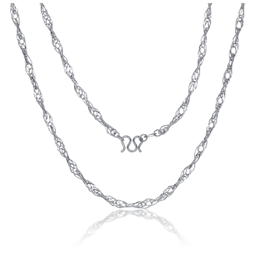 Zhaoliang Hemp Rope Platinum Necklace Women's PT950 Platinum Necklace Platinum Plain Chain Clavicle Chain Chinese Valentine's Day Gift for Girlfriend 8.33g