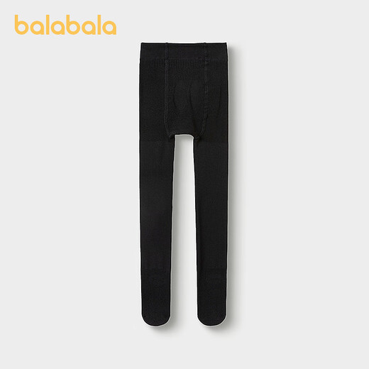 Balabala shopping mall same style children's pantyhose baby leggings girls dance socks brushed single pack black tone 00399 5-7 years old 120cm