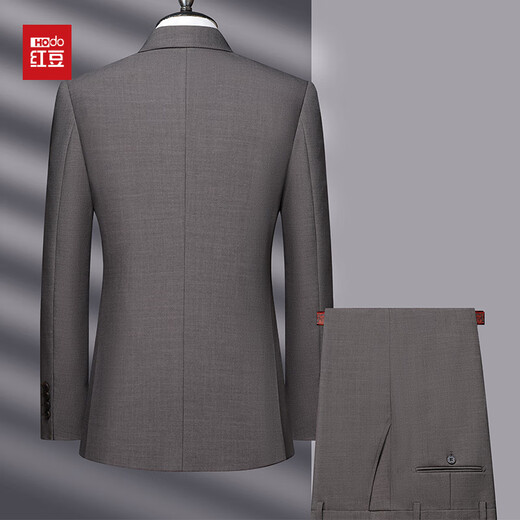 Red Bean Wool Suit Men's 2025 New Autumn and Winter Suit Men's Wedding Groom's Banquet Brown M 170