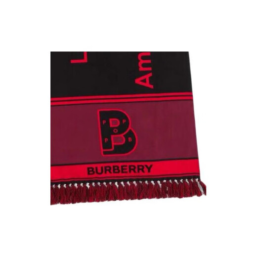 BURBERRY Coordinate Jacquard Decoration Cotton Unisex Couple Style Black Red Black Red F