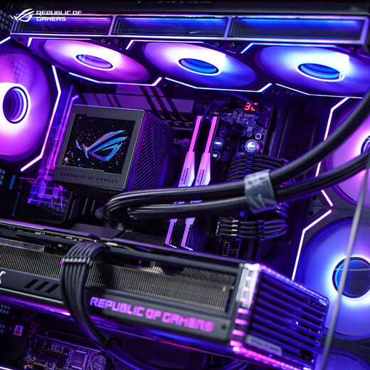 ASUS (ASUS) RTX5080 host RTX5070Ti/5090D host i9 14900KF U7 265K rog family bucket black myth game console desktop assembly machine computer complete machine i7 14700KF + ASUS RTX5060Ti丨three