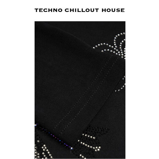 TCH light luxury trendy brand fashion hot diamond slimming versatile gentle commuter style suit for women T75C07E1019 black M 95-110Jin Jin is equal to 0.5 kg