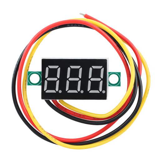 YourCee0.28/0.36-inch two-wire three-wire voltmeter variable precision digital display/digital voltmeter reverse connection protection 0.36-inch_three-wire voltmeter-with calibration-green No Specifications