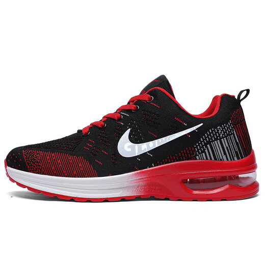 Men's shoes summer and autumn new anti-slip sports shoes men's wear-resistant casual shoes versatile mesh running shoes for men NK8866 black and white 41