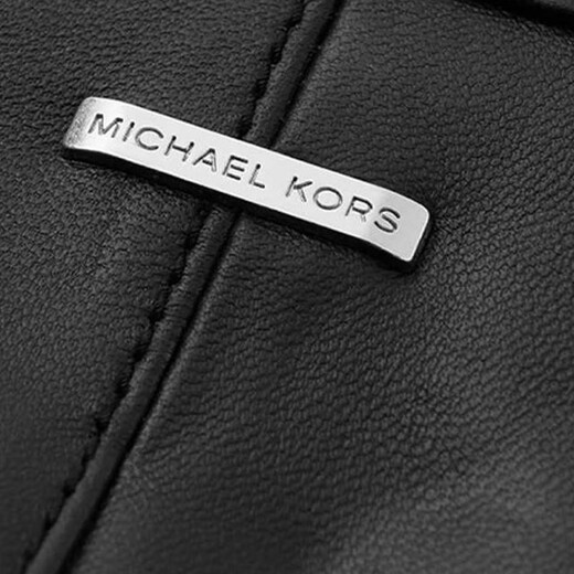 MICHAEL KORSFW23 zipper long-sleeved solid color leather jacket men's black black XL
