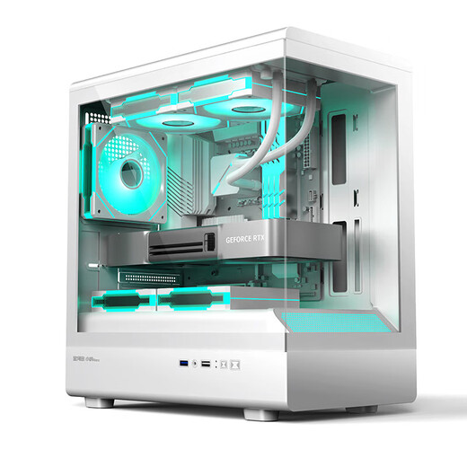 AMD Ryzen 5600/5600X/5700X/5060 game assembly machine game e-sports office computer host DIY complete machine white sea view room chassis configuration three 5600X/16G/500G