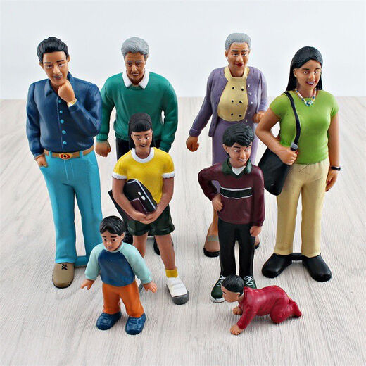 Autre poupée Modèle de personnage simulation Grands-parents et grands-parents garçons et filles ornements bébé enfants toys amérindiennes t15843 enfants et garçons 26g