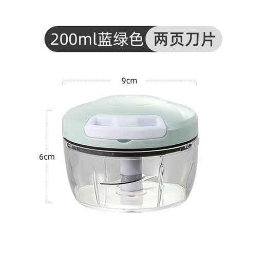 OEMG Japanese style garlic artifact kitchen garlic beater manual hand-made garlic puller household multi-function mincer large small green/200ml/two blades