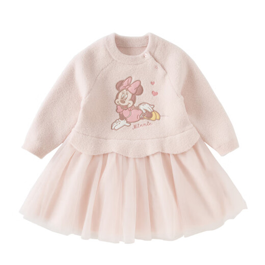 David Bella Disney IP Girls Sweater Dress Autumn and Winter Children's Baby Mesh Skirt