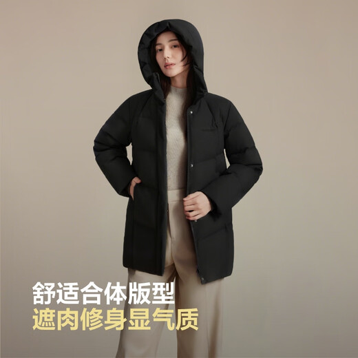 Bosideng 25 Years Down Jacket Women's Winter 90 Down Thick Hooded Loose Mid-Length Casual Versatile Warm Jacket