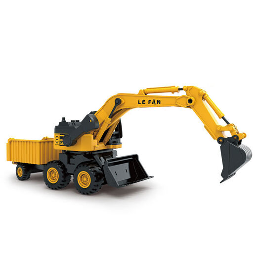 
Shantoulin Village real inertial hand-crank multi-function excavator bulldozer dump truck rocker engineering car June 1st-er rocker multi-function excavator B model 16864