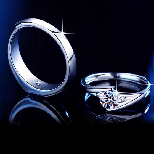 MZMZ acquaintance couple platinum ring PT950 platinum ring knot proposal Valentine's Day birthday gift for girlfriend local warehouse/next day delivery - light luxury live mouth ring