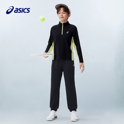 ASICS children's clothing 25 years winter children's half-zip color-blocked long-sleeved moisture-absorbing, heating, warm and comfortable 334251002503