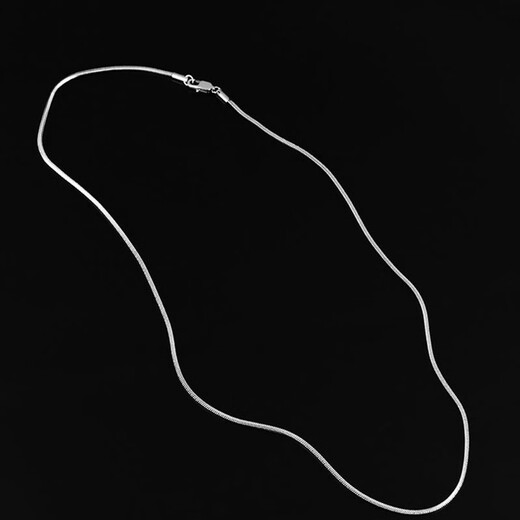 MZMZ platinum necklace men's pt950 platinum clavicle chain niche sweater trendy and handsome Valentine's Day birthday gift for boyfriend Light luxury snake bone chain-50cm