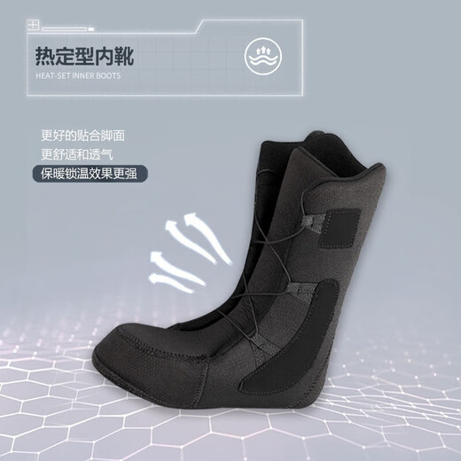 TERROR snowboard shoes for men, quick wear snow shoes for women, shock-absorbing, non-slip, warm, all-round board professional equipment 39 black