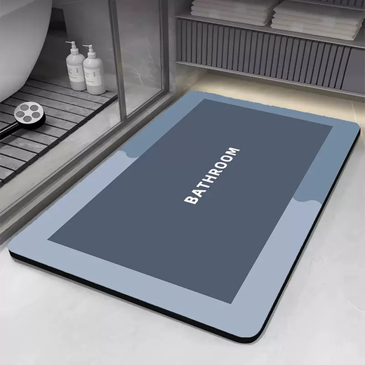 Yusenyi Soft Diatom Mud Absorbent Mat Bathroom Floor Mat Bathroom Door Anti-Slip Foot Mat Door Mat Toilet Carpet Simple Letter Diatom Mud YY140 Thickened 40x60cm (water-absorbing, quick-drying and non-slip)