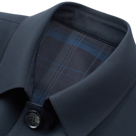 DVW luxury high-end brand mid-length windbreaker men's spring and autumn solid color lapel single-breasted jacket men's 2025 new style blue gift box 2XL 185