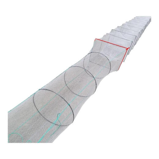 Shrimp pot fishing net, fish net, lobster net, thickened fishing pot, fish pot, shrimp net, river shrimp net, eel, loach and lobster net, white, 4 meters, 19 sections, 12 holes, full set of belt pendants