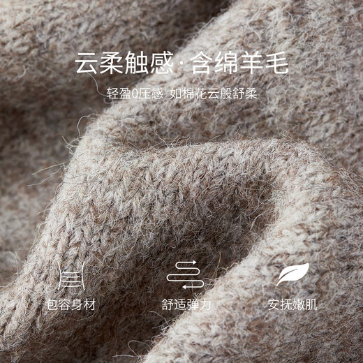 Shandubira Fair Island retro style sweater for women in winter containing sheep wool warm round neck long-sleeved sweater loose slimming cardigan