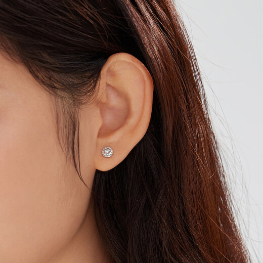 Lukfook Jewelry Platinum Earrings Starburst Platinum 950 Geometric Earrings Gift Price L25P0001DS Approximately 1.53 grams