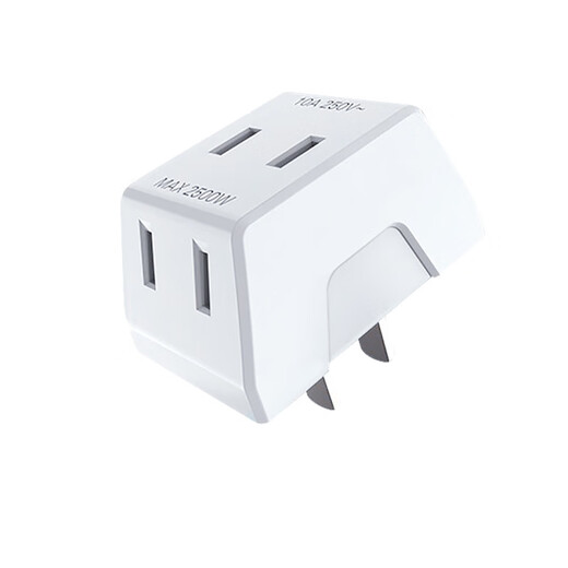 Tianshili mini small socket converter one to three two-pin power plug multi-functional power strip extension one to three sockets (2 pieces)