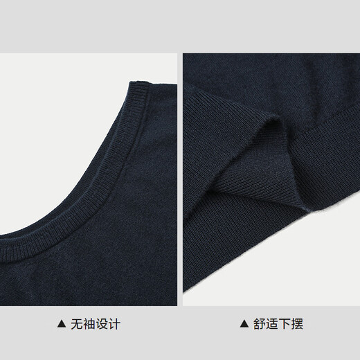 Heilan House Шерстяной свитер Жилет Легкий деловой жилет классической серии из чистой шерсти Мужской свитер Зимний мужской темно-синий 08 XL 180/96A Рекомендуется 151 ~ 164Jin Jin равен 0,5 кг