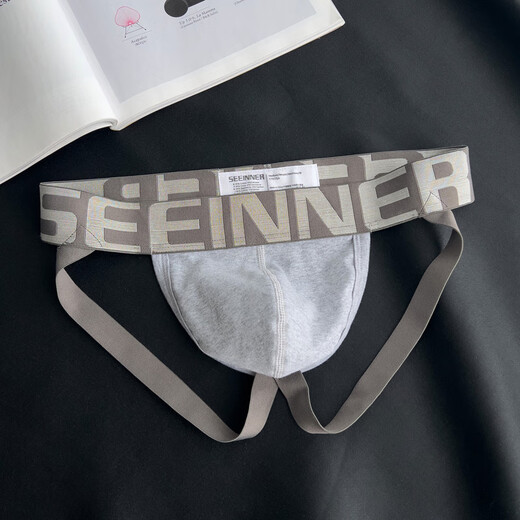 2 pairs of thong men's double underwear pure white boys U convex bag sexy back empty triangle shorts head 612 (black + white) M90-110Jin Jin is equal to 0.5 kg