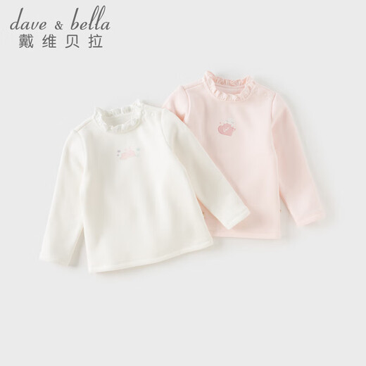 David Bella children's long-sleeved T-shirt autumn and winter girls' velvet warm casual velvet bottoming shirt