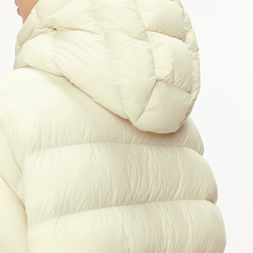 JNBY/Jiangnan Buyi Winter Down Jacket Women's Loose White Duck Down Hooded Lightweight Jacket Mid-Length 5O0C12160 748/Light Bean Yellow XS