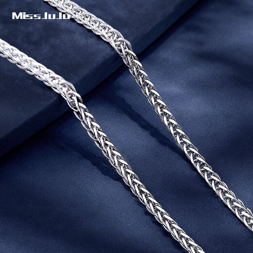 Miss JuJu pt950 Platinum Chopard Necklace Women's Premium Real Platinum Pendant Plain Chain Sweater Chain Weight 2.4-2.6g Length 40cm Thick About 0.9mm Abalone Buckle