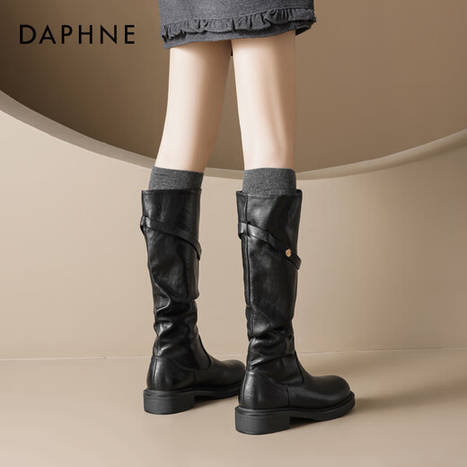 Daphne Maillard pile boots women's 2025 new boots high boots knight boots black 37