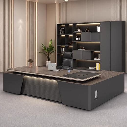 Light luxury desk, high-end boss desk, modern simple executive desk, supervisor manager office desk and chair combination, customized office accessories