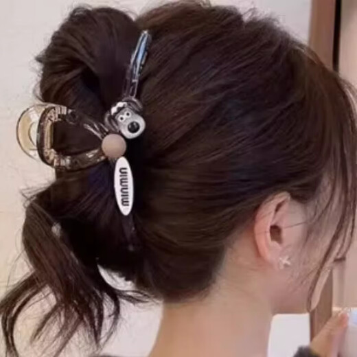 Clips de saisie du tempérament, grande taille, grand volume de cheveux 2025 Nouvelles pinces de cheveux simples pour les clips de requin de tête arrière pour femmes, paquet de sens haut de gamme [Sept Love Powder]