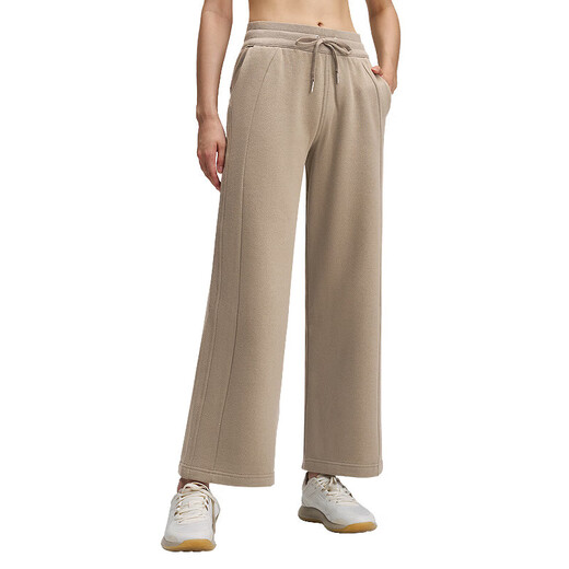 LULULOMDDW Autumn and Winter Velvet Yoga Pants Straight Drawstring Drape Loose Pilates Training Sports Fitness Pants Black S