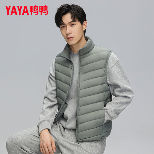YaYa 2025 New New National Standard Lightweight Down Jacket Men's Warm, Fashionable and Trendy Outerwear Vest Vest K Black XL