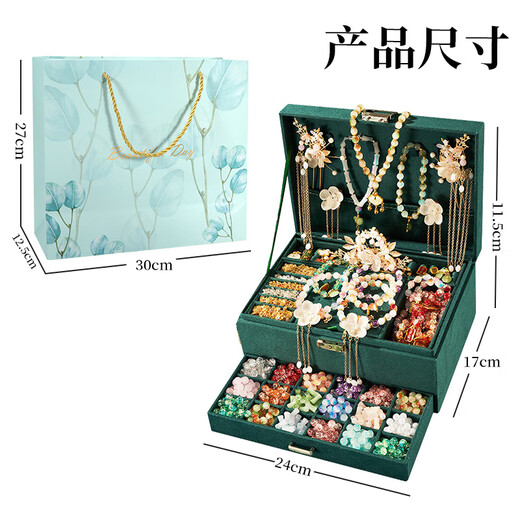 BIG TAYLOR – jouets antiques en perles pour enfants, boîte cadeau d'anniversaire pour filles, cadeau de noël, accessoires pour cheveux, maison de jeu en verre faite à la main