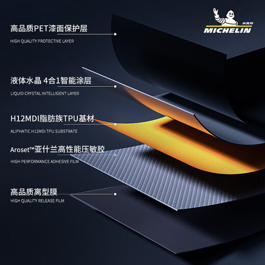 MICHELIN Invisible Car Cover Film Full Body Film TPU Material Anti-scratch Car Cover Paint Protective Film Thick Upgraded Version 8MIL Package Construction