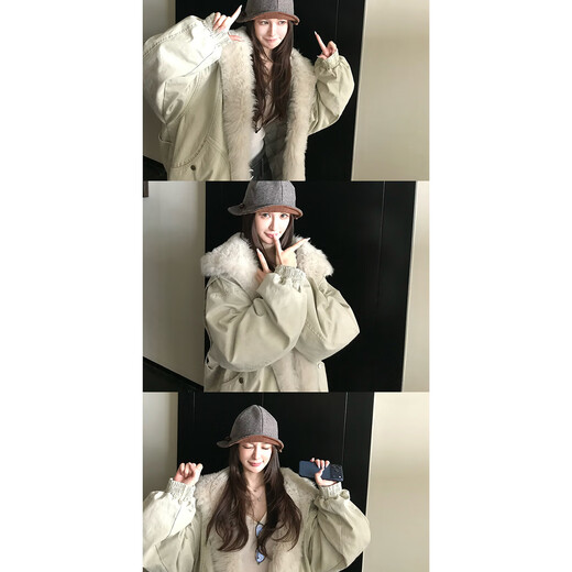 COCO LIMITED Snow Ridge Journey Imported Toca Half Roll Big Hat Dyeing Process + Anxin 95 White Goose Down Milkshake Rice L Jiaojie size