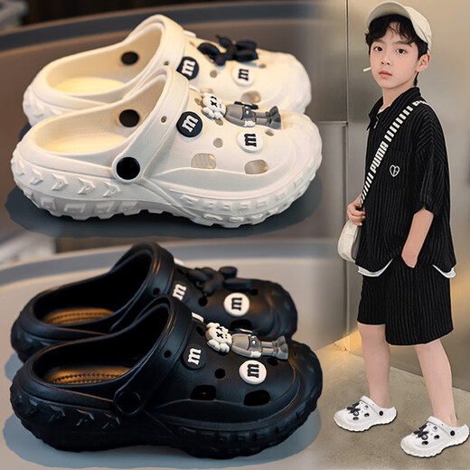 Boys' Croc Shoes 2025 New Summer Children's Beach Sandals Boys' Non-Slip Slippers for Older Children Main Picture Upgraded Model More Non-Slip and Wear-Resistant 29 _ 28_29