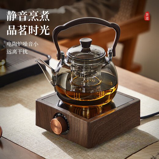 Yipot teapot glass teapot set household electric ceramic stove teapot kettle health pot complete tea set set 1.1L pot + 1000W stove