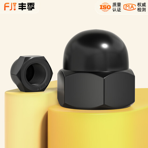 Fengji black 304 stainless steel cap nut cap decorative cap round ball head screw cap cap nut MM3M4-M20 black 304 M12-1 only