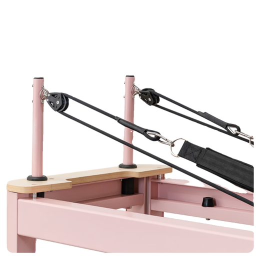 OTHER/Other large Pilates equipment, aluminum alloy core bed, foldable white bed, five pieces of the same style for home yoga studio, pink bed body + white PU leather + domestic carbon spring