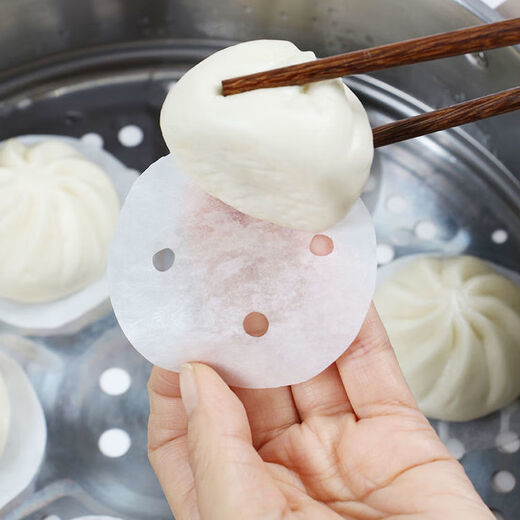 Commercial steamer paper, non-stick bun pad paper, steamed bun paper, greaseproof paper, round steamer paper, 8,000 sheets, 5-inch steamer paper, 8,000 sheets per box