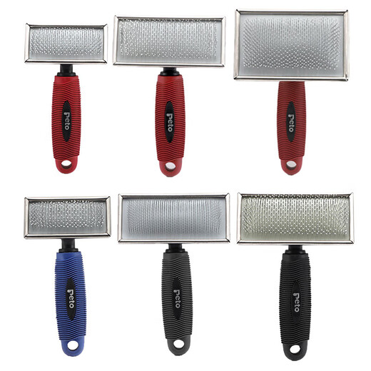 Pet comb, needle comb, dog hair brush, Teddy Golden Retriever hair protection, flea removal, floating hair removal, general anti-hair removal mirror comb for cats and dogs, blue large size