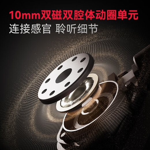 Edifier (EDIFIER) HECATE Zhanqing TYPE-C in-ear HiFi grade wired headphones music earbuds computer e-sports FPS chicken delta game suitable for Apple mobile phone black